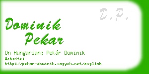 dominik pekar business card