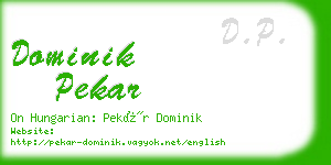 dominik pekar business card